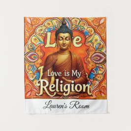 TAPETE DE PAREDE ARTE DE AMOR É MINHA RELIGIÃO