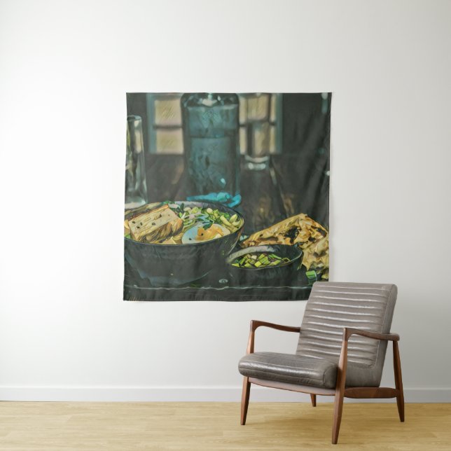 Tapete De Parede Arte de Comida Japonesa (In Situ)