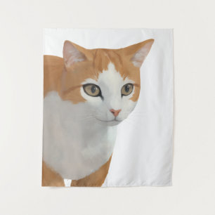 Tapete De Parede Arte de Gato Ginger Adorável