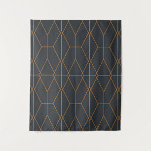 Tapete De Parede Arte de padrão de linha elegante, chic, simples e