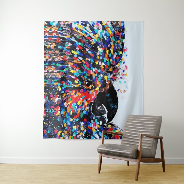 Tapete De Parede Arte de Parede Tropical de Aves Vibrante em Expres (In Situ)