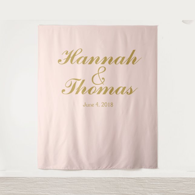 Tapete De Parede Arte deco boas-vindas ao casamento (Frente)