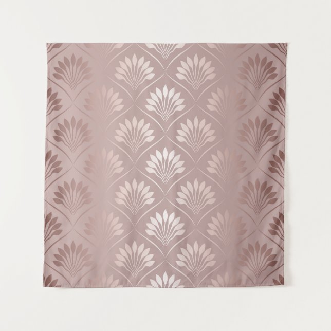 Tapete De Parede Arte Deco: Dourada Legância de Lattice. (Frente)