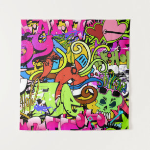 Tapete De Parede Arte do grafite: Estilo de Salto de anca em segund