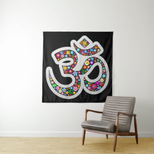 Tapete De Parede Arte do Símbolo Floral Namaste