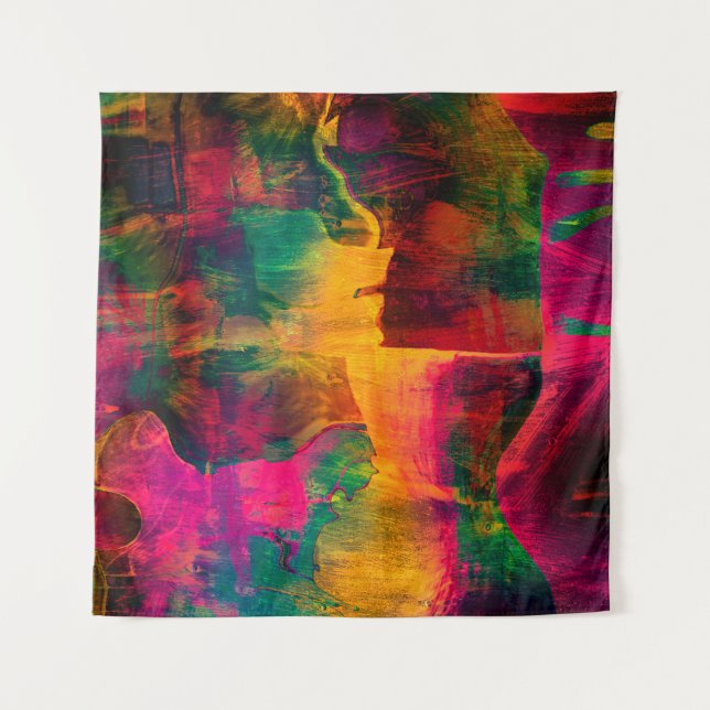 Tapete De Parede arte em suporte de papel vibrante com abstrato de  (Frente)