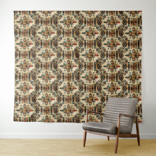 Tapete De Parede Arte Étnica Tribal Padrão Vintage Nativo Americano