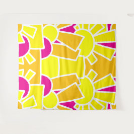 Tapete De Parede Arte Festiva Doodle Sol 42