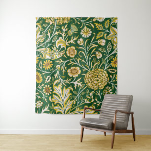 Tapete De Parede Arte Floral Verde Cherwell Vintage William Morris