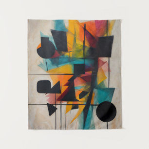 Tapete De Parede Arte Geométrica Abstrato Dinâmica