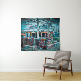 Tapete De Parede Arte Grafite Abandonada Perde Teatro de Arte