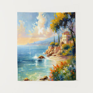Tapete De Parede Arte Impressionista da Costa Mediterrânica Sunita