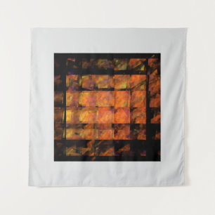 Tapete De Parede Arte Moderna de Fogo Geométrico Abstrato na Parede