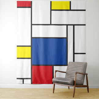 Tapete De Parede Arte Moderna De Stijl Geométrica Minimalista Mondr
