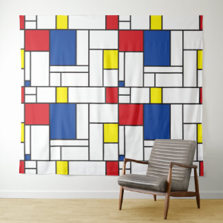 Tapete De Parede Arte Moderna De Stijl Geométrica Minimalista Mondr