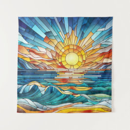 Tapete De Parede Arte mosaica Oceânica Sunset