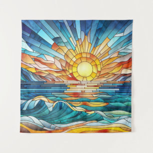 Tapete De Parede Arte mosaica Oceânica Sunset