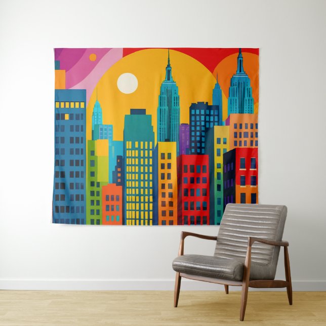 Tapete De Parede Arte Pop de Nova York (In Situ (Horizontal))