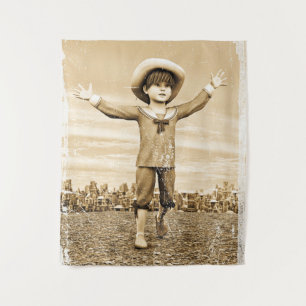 Tapete De Parede Arte Sepia Nostálgica do Marinheiro Antigo