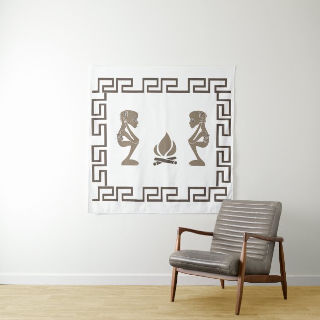 Tapete De Parede Arte tribal africana abstrata (In Situ)