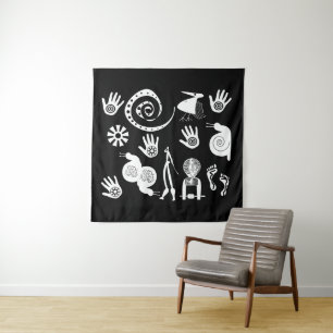 Tapete De Parede Arte tribal africana abstrata moderna contemporâne