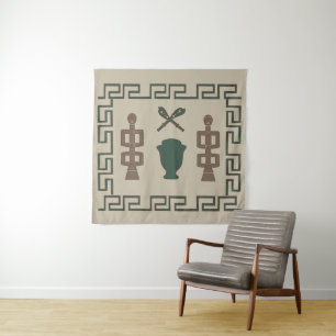 Tapete De Parede Arte tribal africana moderna abstrata
