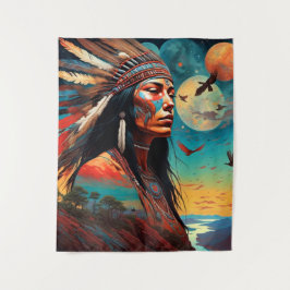 Tapete De Parede Arte Tribal Nativa