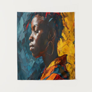 Tapete De Parede Arte vibrante com Abstrato retrato a negrito
