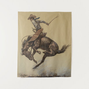 Tapete De Parede Arte Western “Cavalo Empinando” por Will James