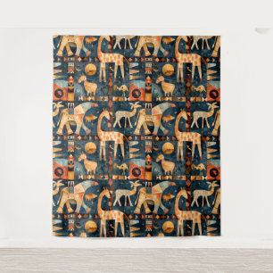 Tapete De Parede Artes e artesanatos inspiraram animais safari