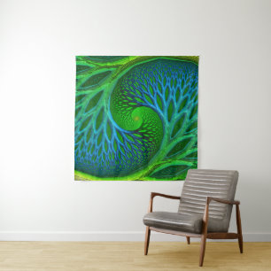 Tapete De Parede Árvore Da Espiral Fractal Da Vida