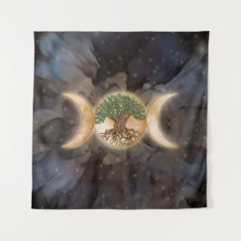 Tapete De Parede Árvore da Lua Tripla