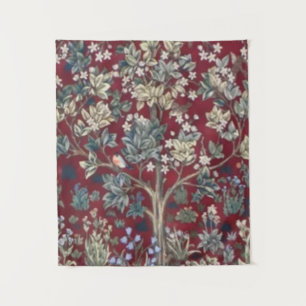 Tapete De Parede Árvore da Vida William Morris Red