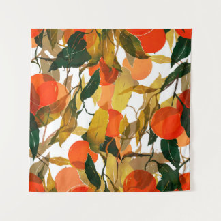 Tapete De Parede Árvore das tangerinas: padrão suculento e sem cost