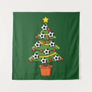 Tapete De Parede Árvore de Natal de Futebol