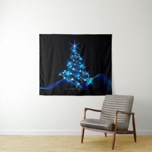 Tapete De Parede Árvore de Natal estilizada e brilhante da Slippery