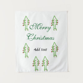 Tapete De Parede Árvore de Natal verde cereja vermelha alegria Nata