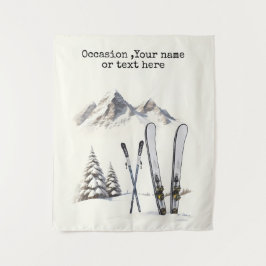 Tapete De Parede Árvore de neve russa de aquarela