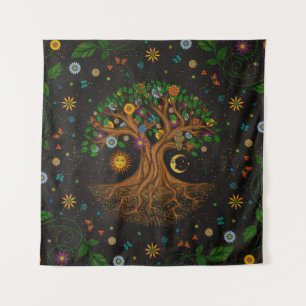 Tapete De Parede Árvore Whimsical da Vida - Yggdrasil