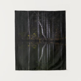 Tapete De Parede Árvores brancas refletindo no lago