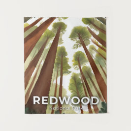Tapete De Parede Árvores Redwood | Parque Nacional Aquarela Viagem