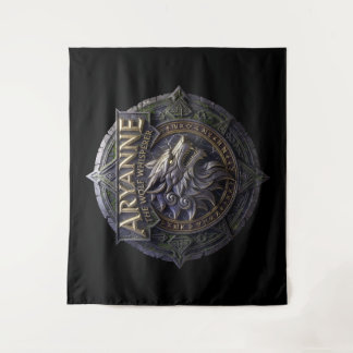 Tapete De Parede Aryanne: A Murmuradora de Lobos - Logotipo Laranja