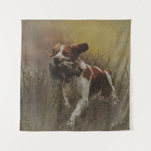 Tapete De Parede As bebidas cerâmicas de Azulejo Brittany spaniel