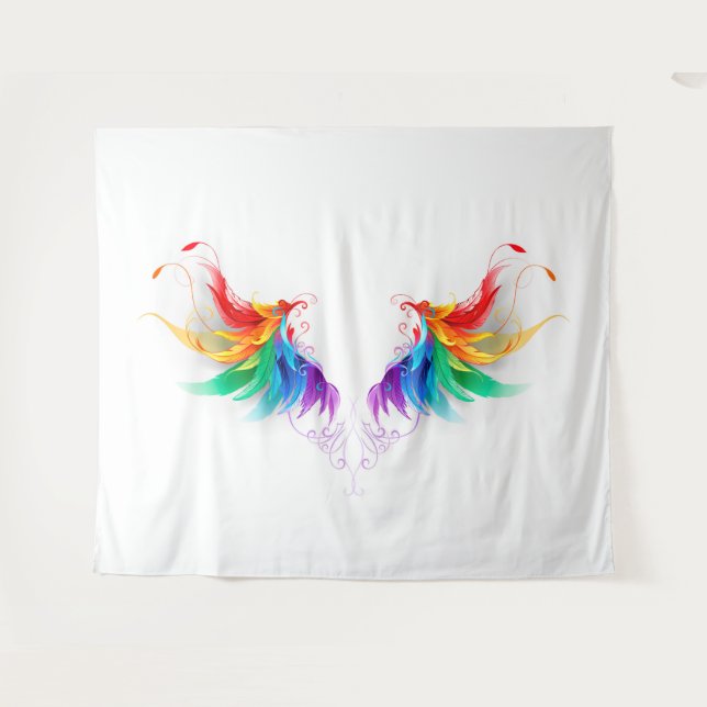 Tapete De Parede Asas Fluffy Rainbow (Frente (Horizontal))
