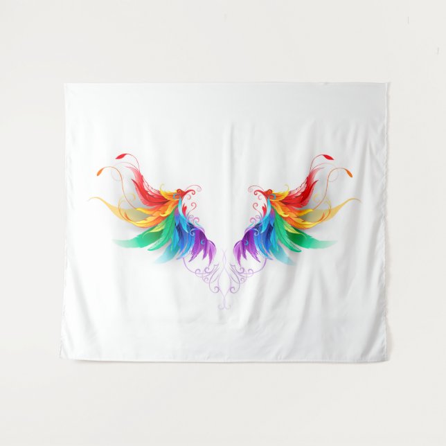 Tapete De Parede Asas Fluffy Rainbow (Frente (Horizontal))