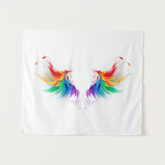 Tapete De Parede Asas Fluffy Rainbow (Frente (Horizontal))