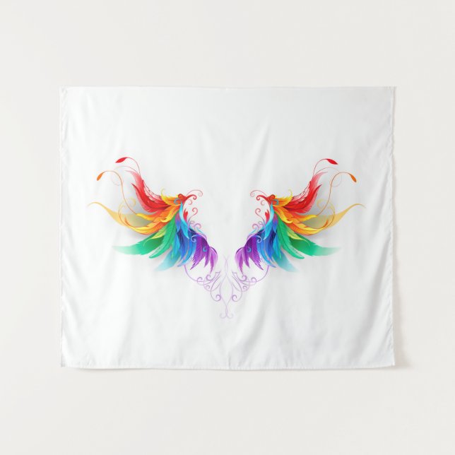 Tapete De Parede Asas Fluffy Rainbow (Frente (Horizontal))