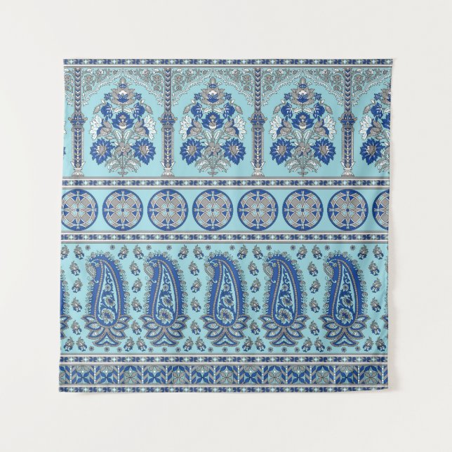 Tapete De Parede Asian Paisley Border: Design tradicional. (Frente)