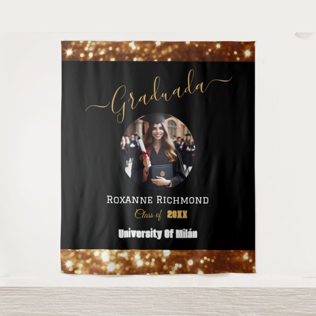 Tapete De Parede Assinatura Graduada Elegante de Foto Preta do Luxu (Frente)