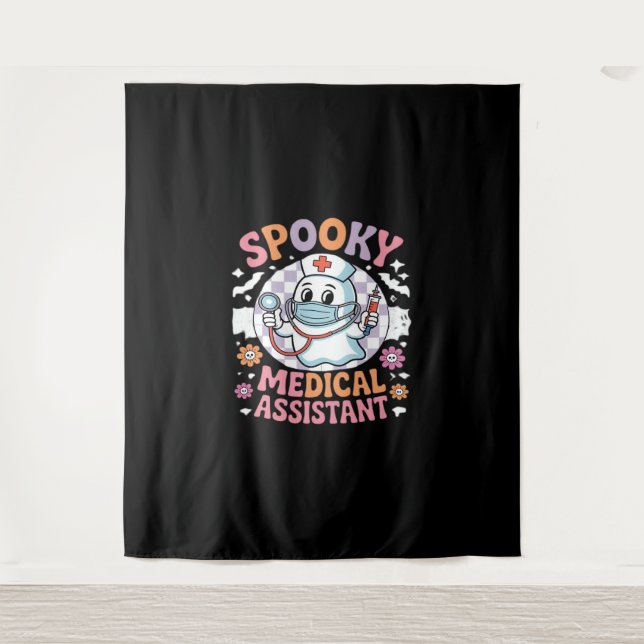 Tapete De Parede Assistente Médico Spooky, Cute Halloween Essencial (Frente)